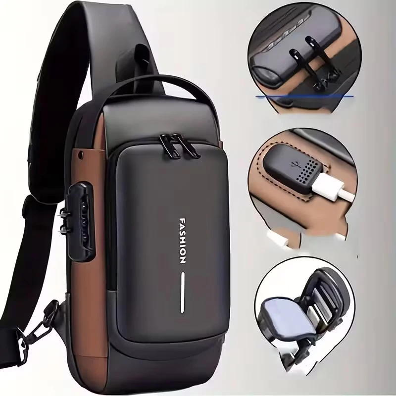 Travel Backpack Anti Theft - ロック可能なジッパー付き盗難防止バイク用バックパック – 通勤、旅行、ライディングに最適。メンズバイク用スリングバッグ