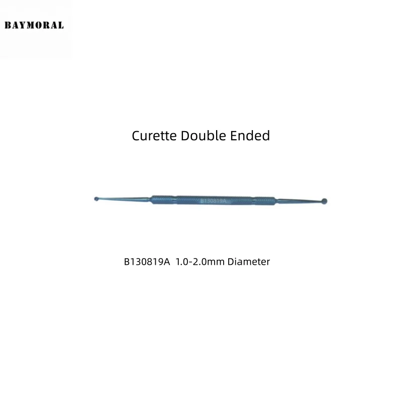 Double Ended Curette Ophthalmic Instrument for Cataract Surgery Reusable Medical Grade titanium
