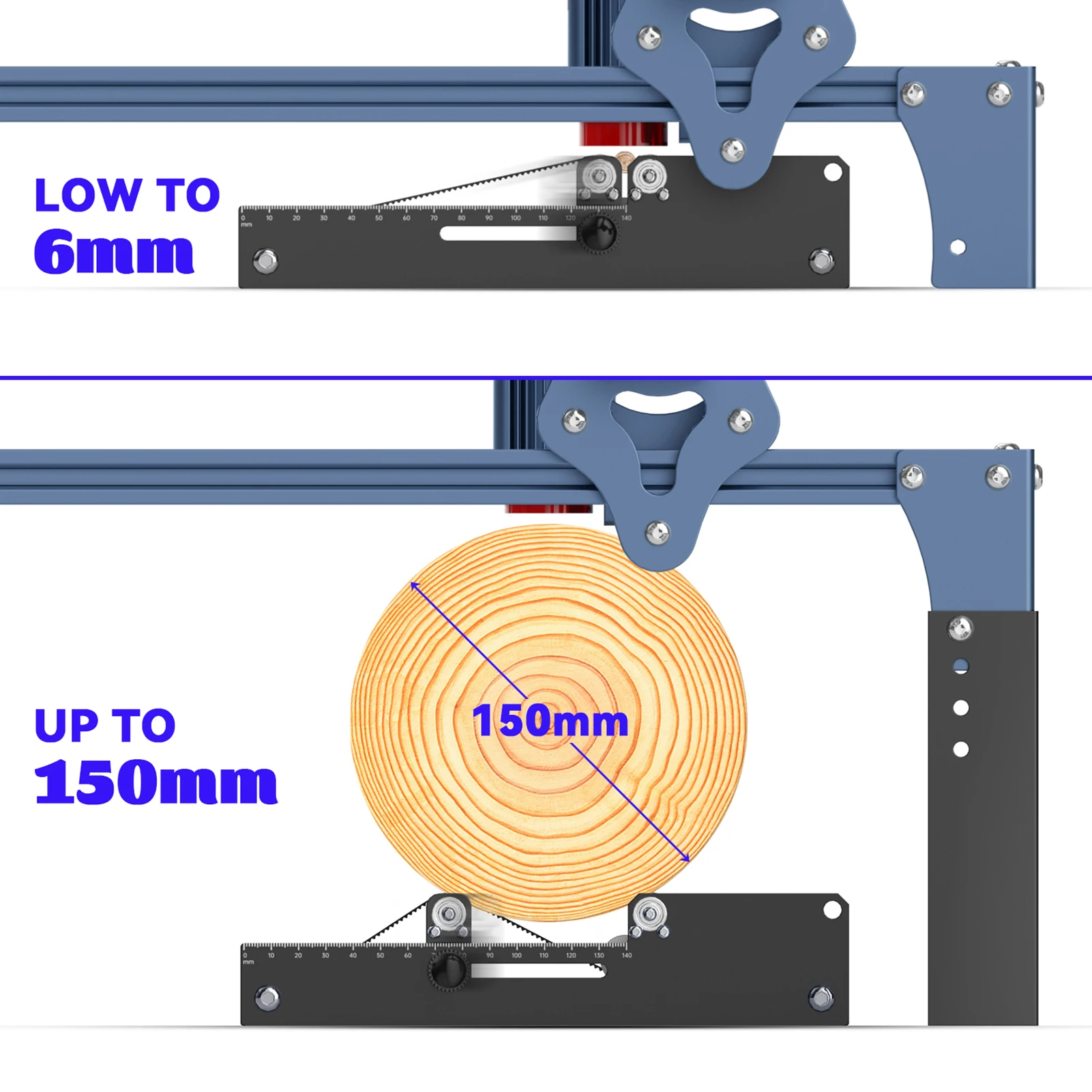 SCULPFUN Laser Rotary Roller Laser Engraver Y-axis Rotary Roller 360° Rotating for 6-150mm Different Engraving Diameter