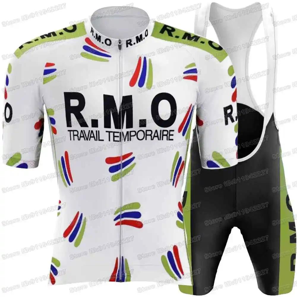 Комплект велосипедного трикотажа RMO в стиле ретро 2025, мужская винтажная одежда для велоспорта, летние классические рубашки для шоссейного велосипеда, костюм, велосипедные шорты нагрудник Комплект велосипедного трикотажа RMO в стиле ретро 2025, мужская винтажная одежда для велоспорта, летние классические рубашки для шоссейного велосипеда, костюм, велосипедные шорты нагрудник