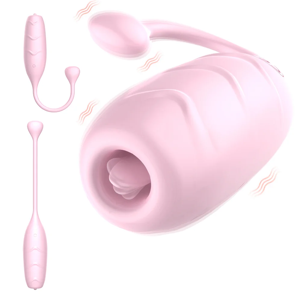 Egg Bullet Vibrator G-Spot Stimulator  Clit Vibrating Egg Tongue Licking Sex Toys For Women