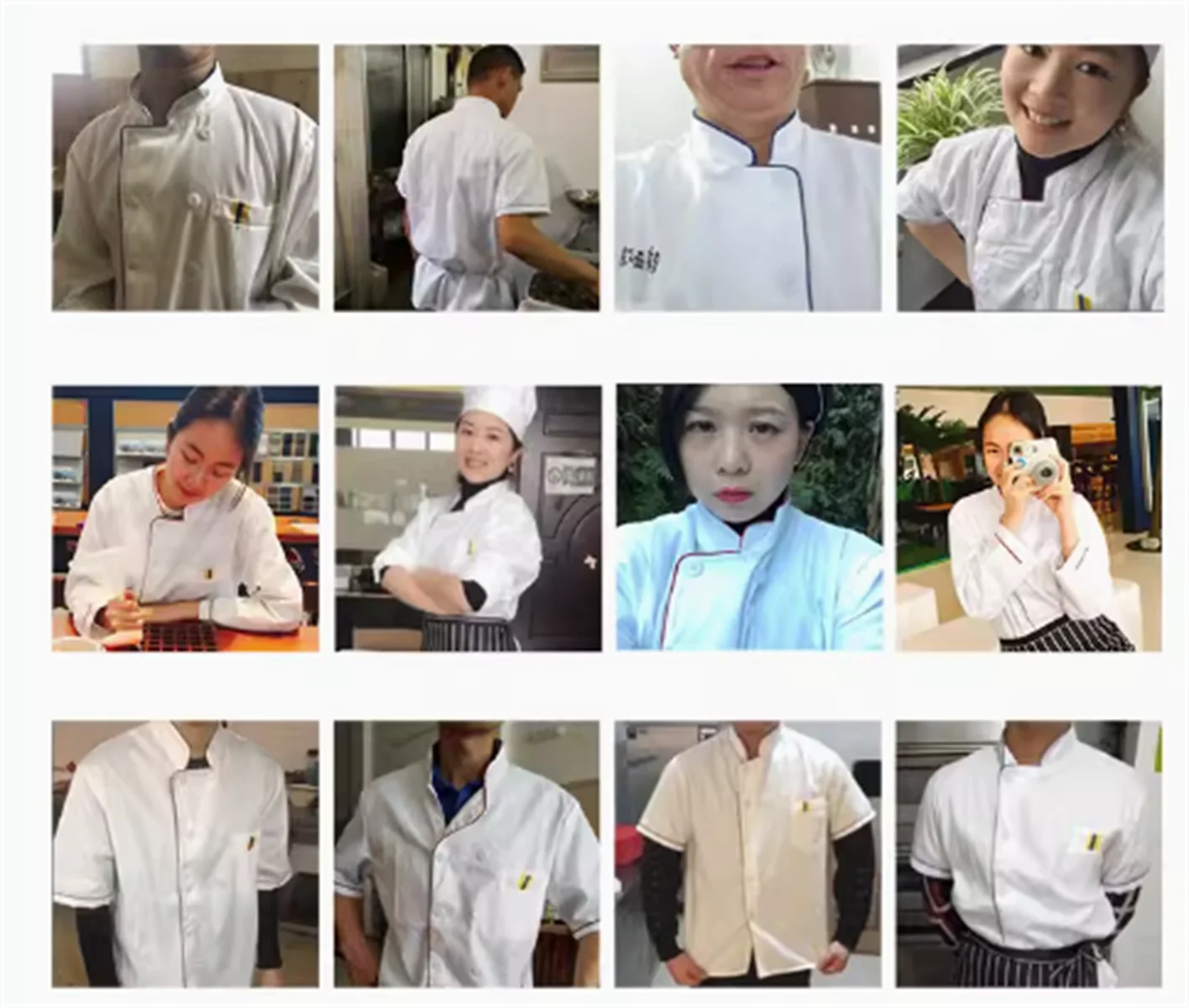 Chef-Koks Uniform Met Korte Mouwen Zomerkeuken Keuken Keuken Restaurant Chef-Kok Uniform Met Lange Mouwen