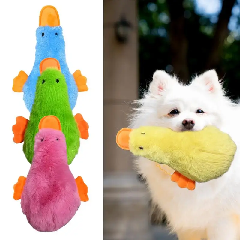 Squeaky Plush Duck Dog Toy Dog Chew Toys For Small Pets Wear Resistant Small Pets Dog Chew Toys Interactive Plush Toy For Pet