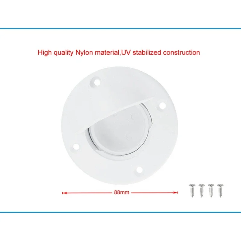 Universal White Nylon Marine Boat Transom Deck Mount Drain Scupper Screw Bung Stopper Replacement Accessories