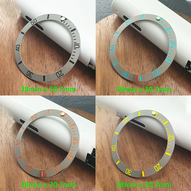 

38mmx30.7mm SKX007 Curved Ceramic Watch Bezel Insert Ring Fits SKX007 SKX009 SRPD GMT SUB Men's Watch Refit Bezel Insert Parts