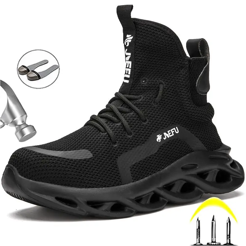 

Male Work Safety Boots Indestructible Work Shoes Men Anti-puncture Safety Boots Winter Shoes Men Work Sneakers Steel Toe Shoes