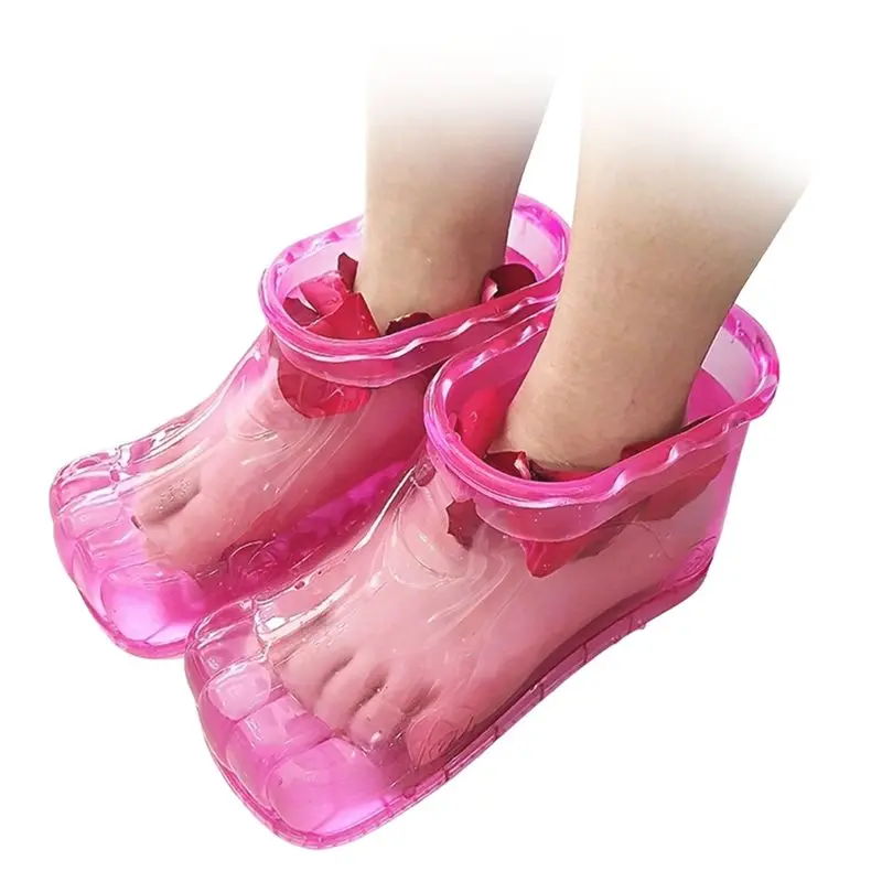 

CQMF-Foldable Water-Saving Foot Spa Bath Basin-Portable Plastic Design, Wearable Foot Soaking Shoes For Home& Travel