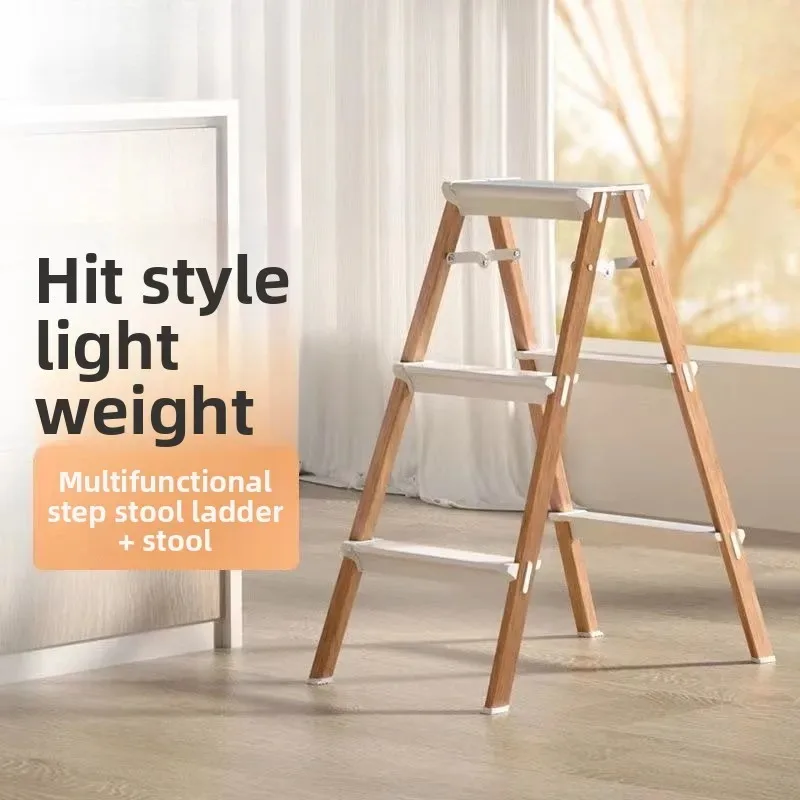 Échelle de ménage pliante multifonctionnelle d'intérieur, tabouret Portable rétractable à chevrons en alliage d'aluminium épais