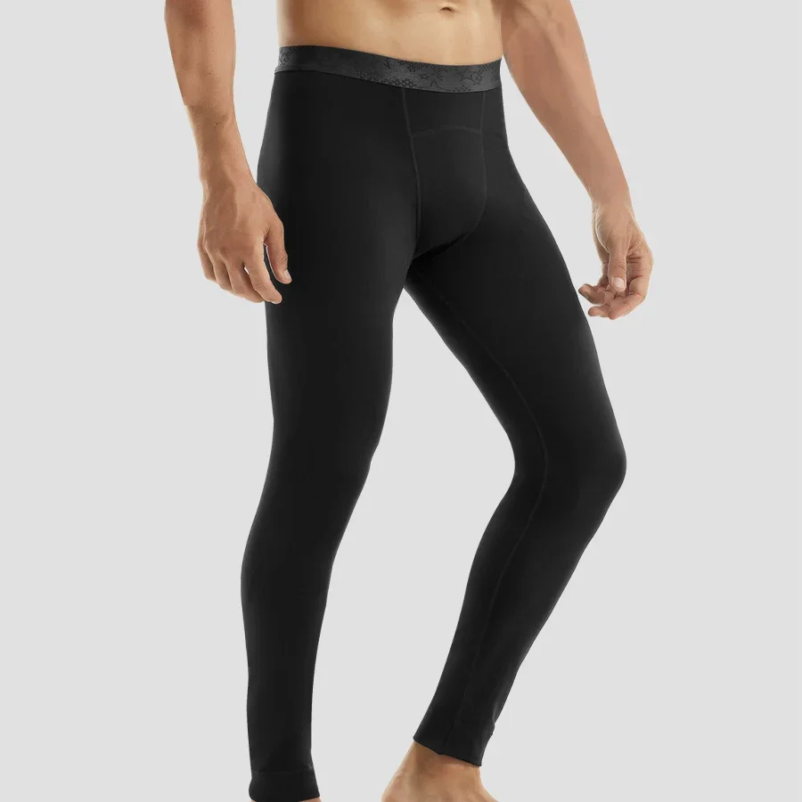 3pcs  Men's warm pants long Johns with velvet and thick inside wear tight and cold resistant thin cotton pants