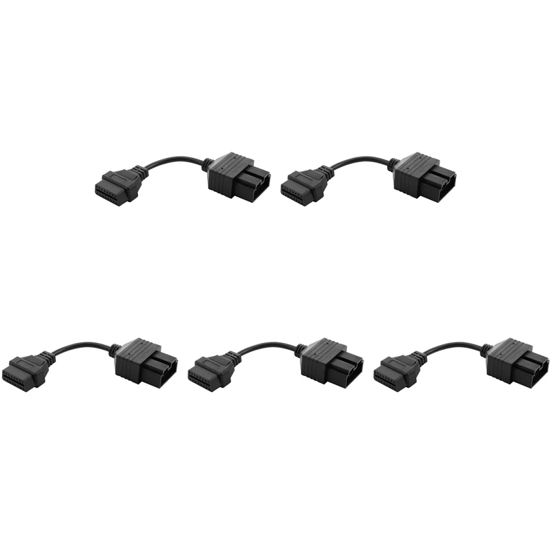 5X OBD 2 Cable For KIA 20 Pin To 16 Pin OBD2 OBD Diagnostic Tool Scanner Code Reader Adapter Car Connector Cable