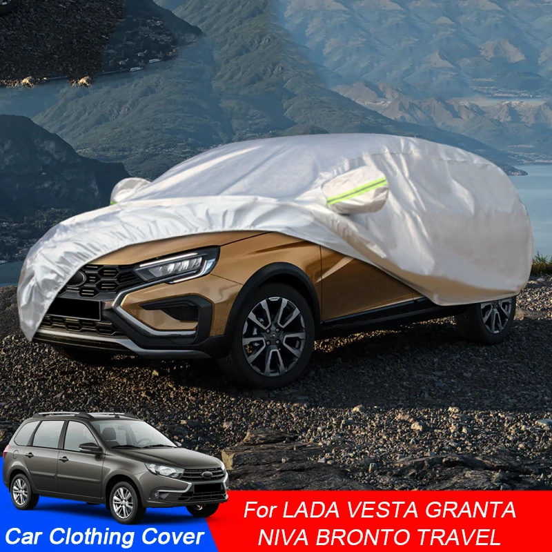 

Car Cover Rain Frost Snow Dust Waterproof Auto Anti-UV Cover For LADA Granta Cross Hatchback Vesta Sedan SW NIVA Bronto Travel