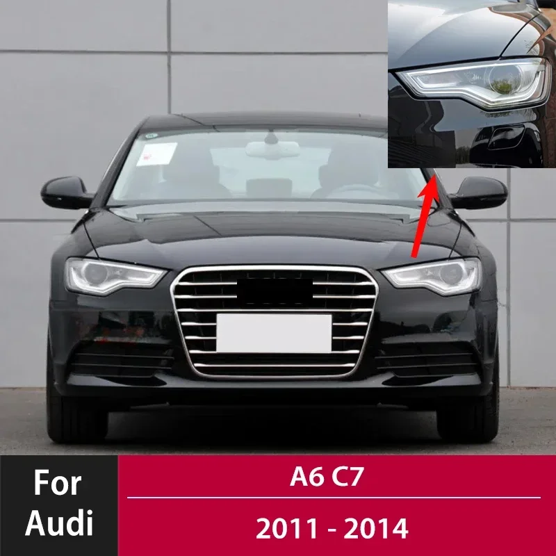 

Для Audi A6 C7 2011-2014 Автомобильная передняя фара, крышка объектива, авто корпус, абажур, стеклянная крышка лампы, корпус автомобильных фар