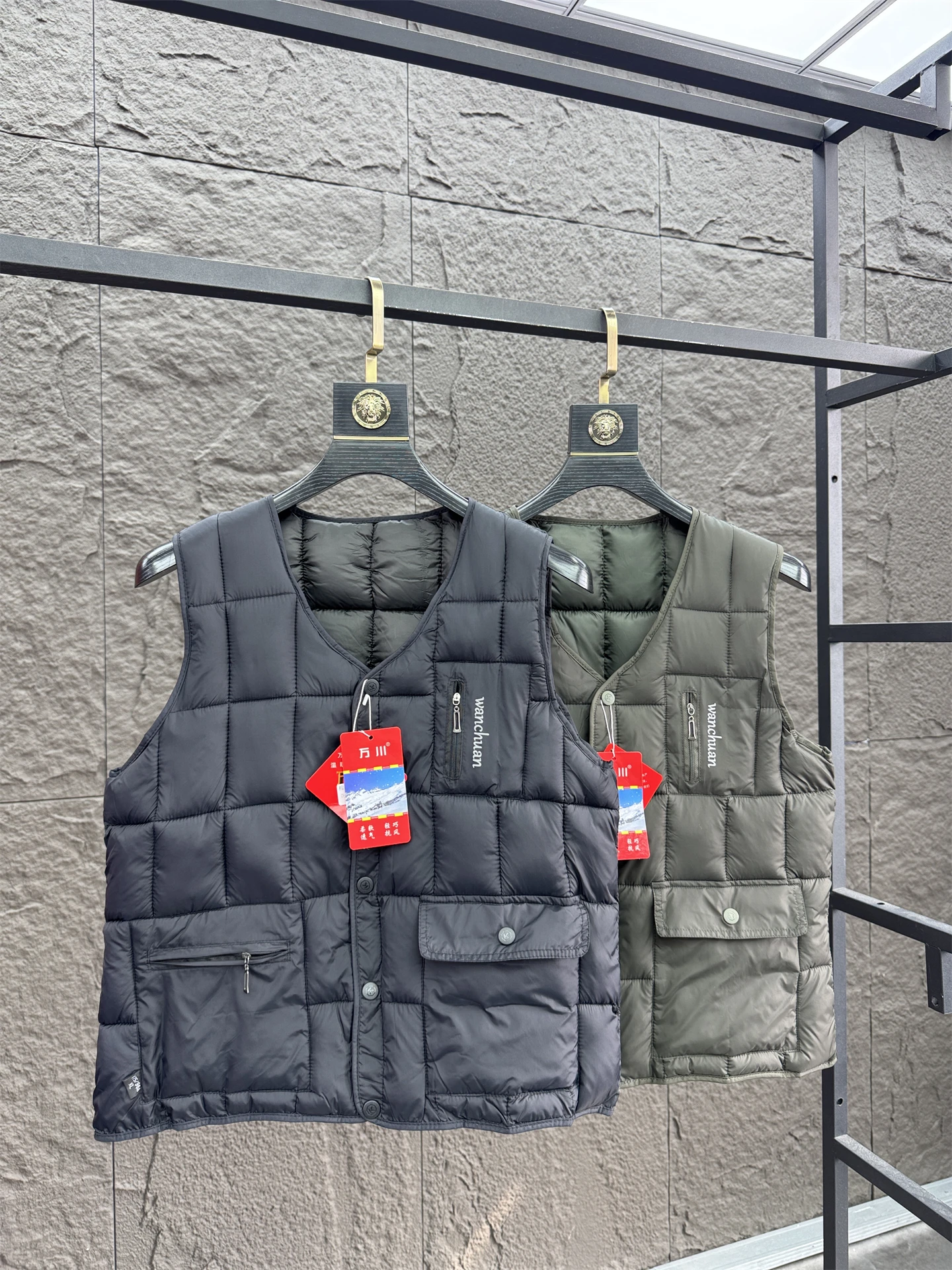 

Svip мужской удобный хлопковый жилет Thiened, зимний модный уютный V-Ne, повседневный хлопковый жилет с прошивкой, без шапки для молодежи