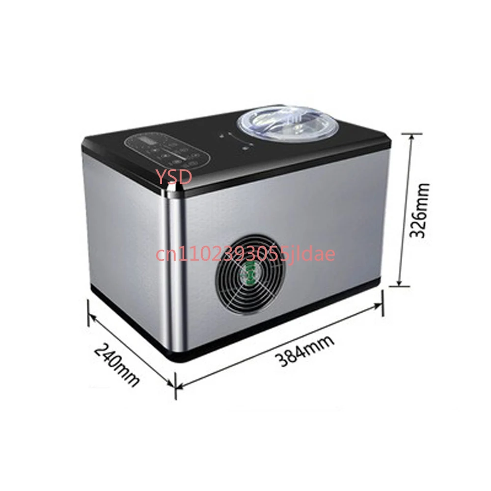 Mini 1500ML Ice Cream Machine Household Automatic Quick Belt Refrigeration Dessert Maker