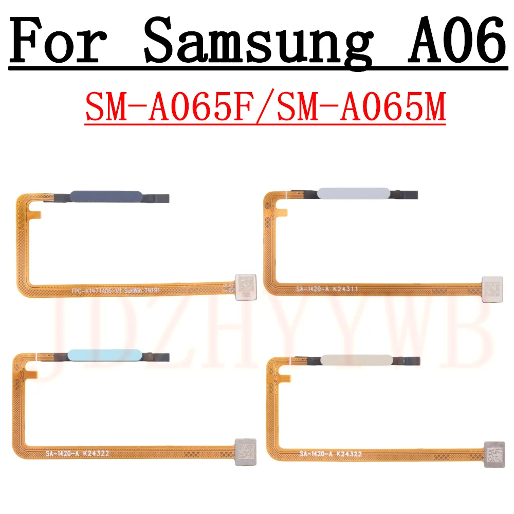 For Samsung Galaxy A06 SM-A065F A065M Home Button Menu Return Key Fingerprint Sensor Flex Cable With Power Button