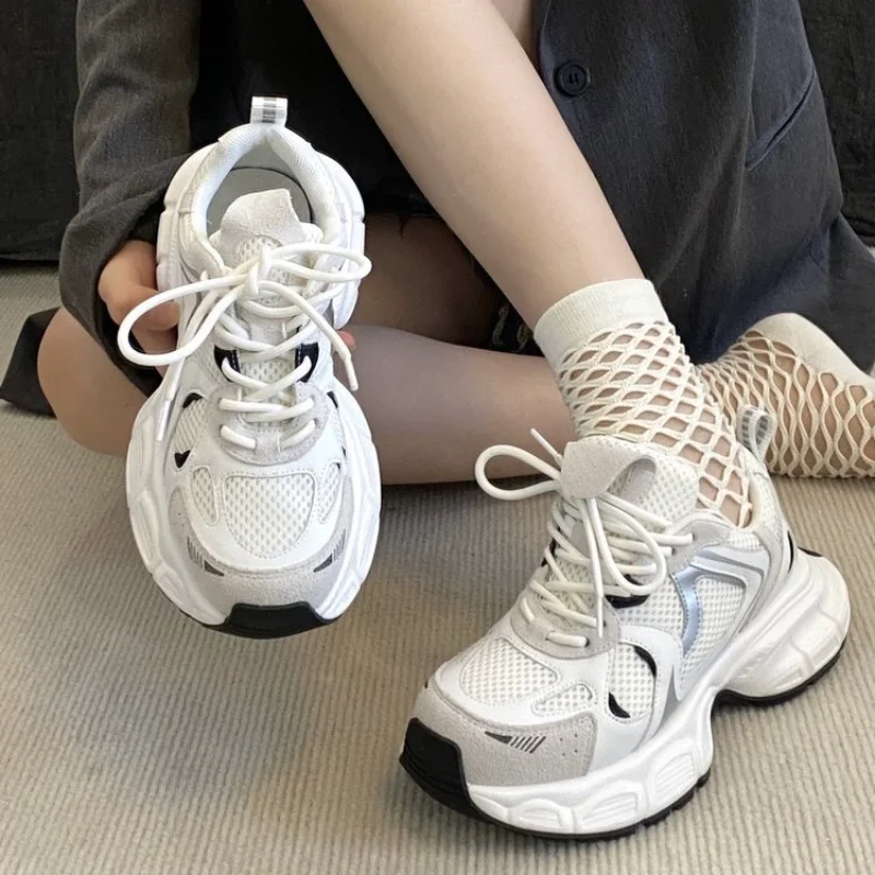 Women\'s Luxary Sneakers 2023 Mesh Breathable Shoes for Women Sports Running Casual Ladies Fitness Vulcanize Shoes Baskets