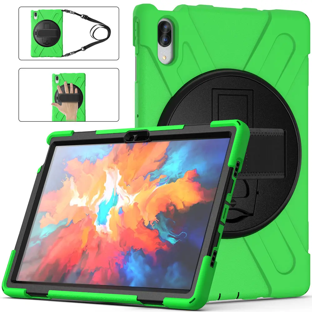 

Heavy Duty Case For Lenovo Tab M10 3rd Gen 10.1 Plus 10.3 TB-X606F X306 Hybrid Cover With 360 Rotatable Handle Grip Shockproof