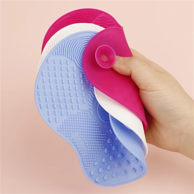 1PC Silikon Make-Up Pinsel Reiniger Klapp Pulver Puff Reinigung Lidschatten Pinsel Waschen Weiche Matte Schönheit Werkzeuge Wäscher Pad ﻿