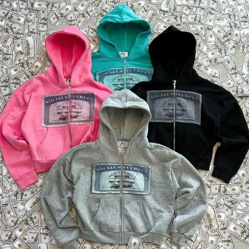 Novo moletom com capuz unissex Y2K com estampa personalizada, estilo de rua, inverno ao ar livre casual de manga comprida com capuz