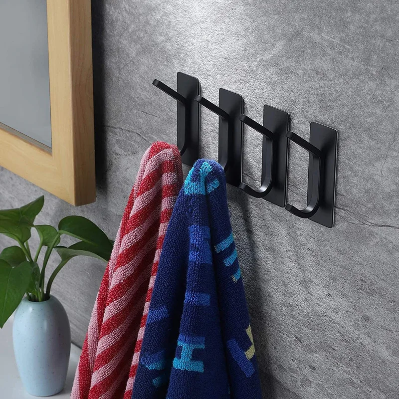 304 Stainless Steel Multi-purpose Coat Hooks Coat Hooks Bathroom Towel Hooks Perforated/No Perforation Two Installation Methods