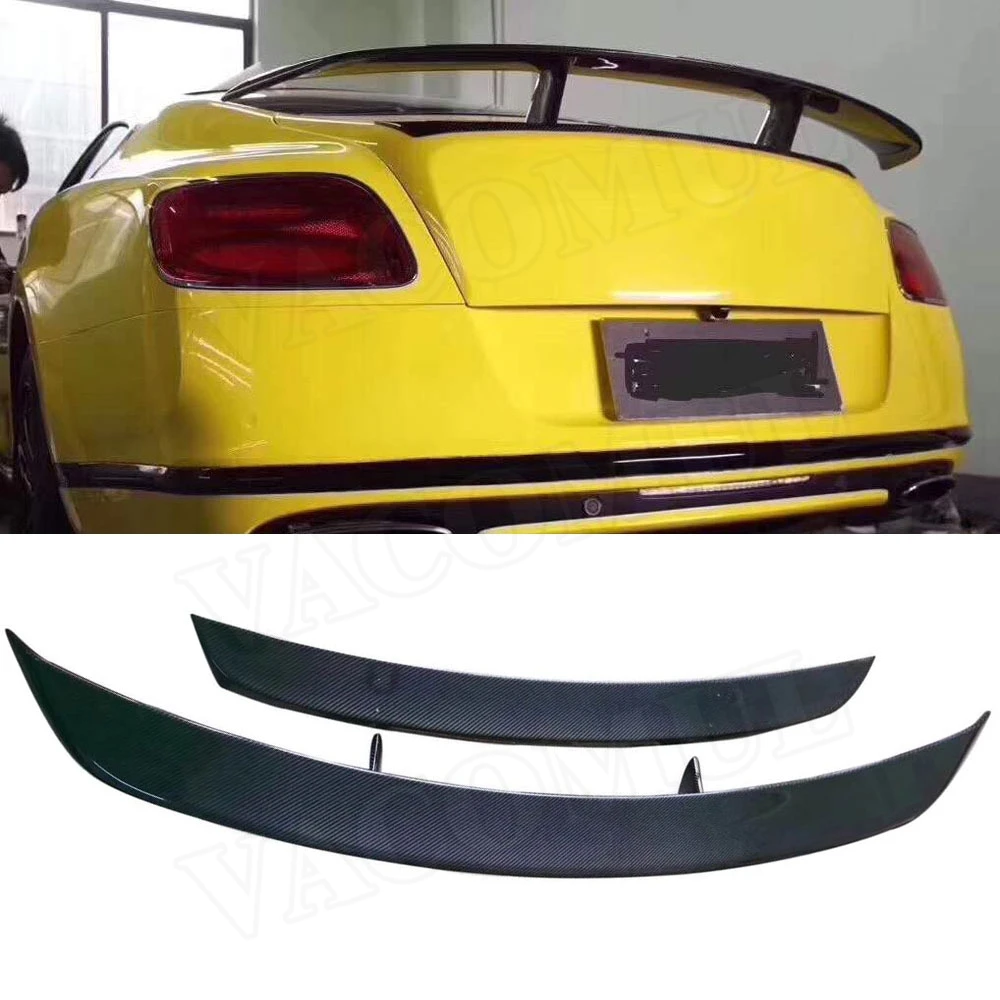 

VACOMUL Carbon Fiber Rear Spoiler Trunk Wing Fit For Bentley Con tinental GT Coupe 2 Door 2012 2013 2014 2015 2016 2017 2018