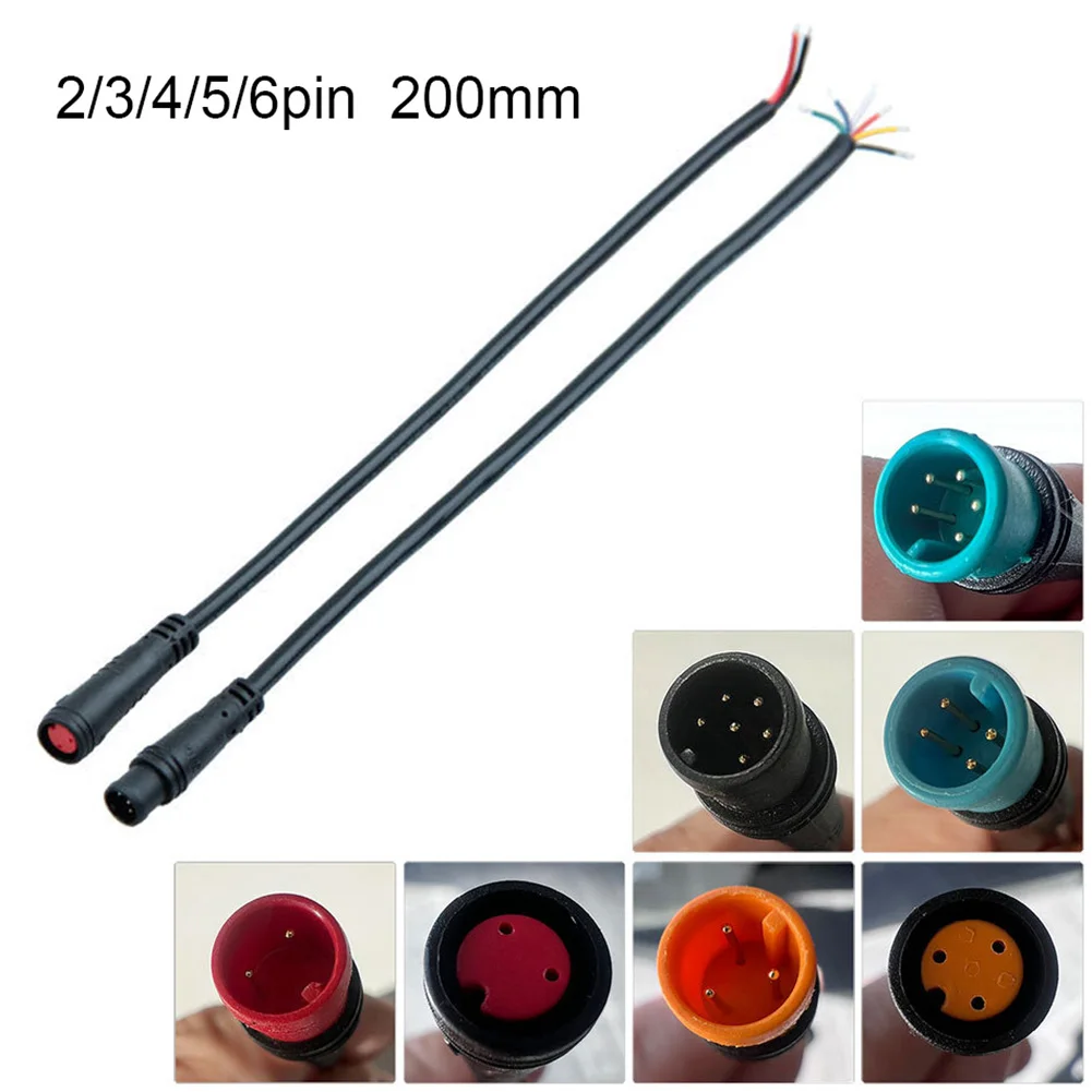 20cm M6 2/3/4/5/6 Pin Male Female Julet Electric Bike Display Connector Cable Waterproof Scooter Brake Cable Pluger Signal Line