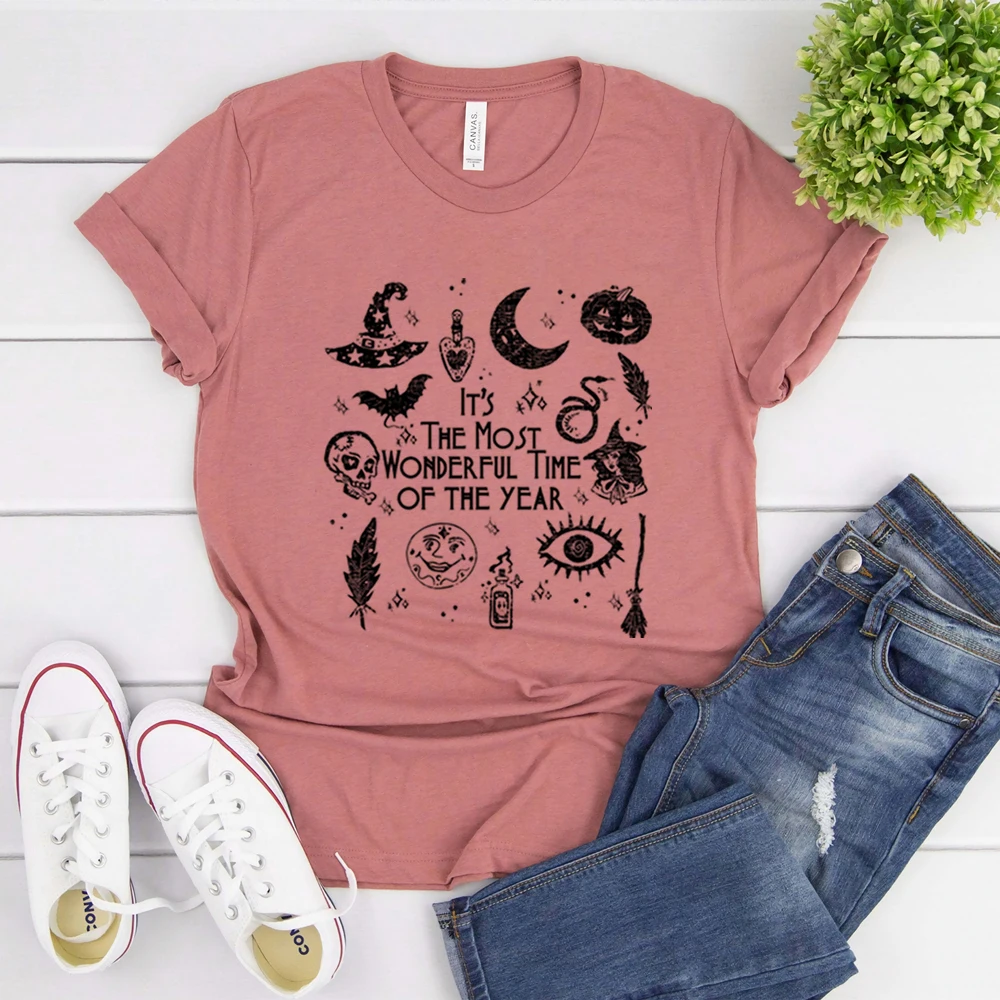 It\'s The Most Wonderful Time of The Year Tshirt Spooky Shirts Halloween Witch T Shirts Halloween Pumpkin Merch Halloween Gift