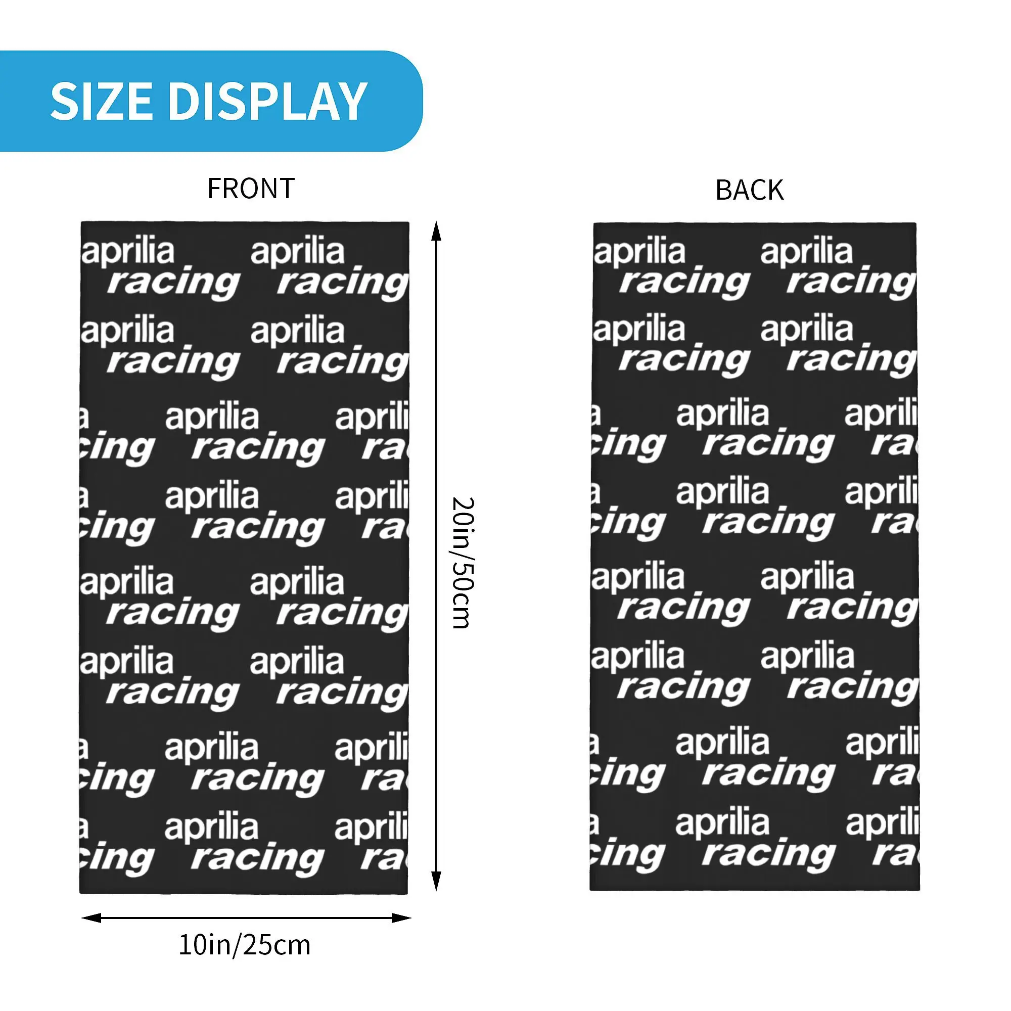 Custom Aprilias Racing Motors Neck Gaiter Women Men UV Protection Winter  Bandana Scarf for Ski