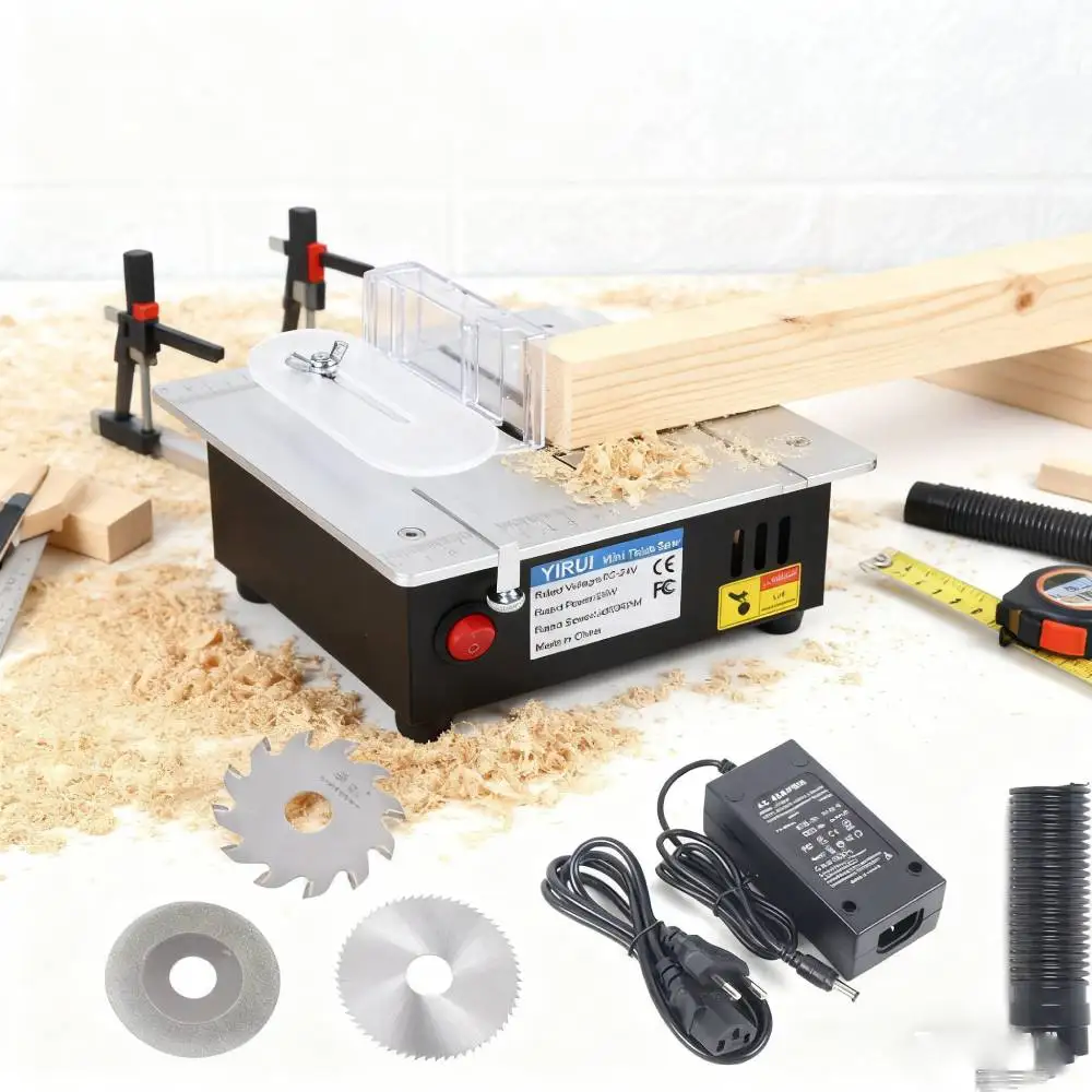 2 Inch Compact Precision Table Saw, Mini Electric Cutting Machine for Acrylic PCB Wood Home DIY