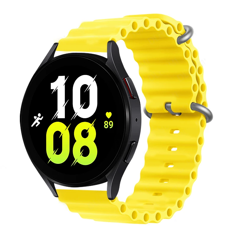 Bracelet océan pour Samsung Galaxy Watch, 22mm 20mm, en Silicone, pour montre 4 classic 5 Pro 3/active 2/Gear S3 Huawei Watch GT 2 3 pro