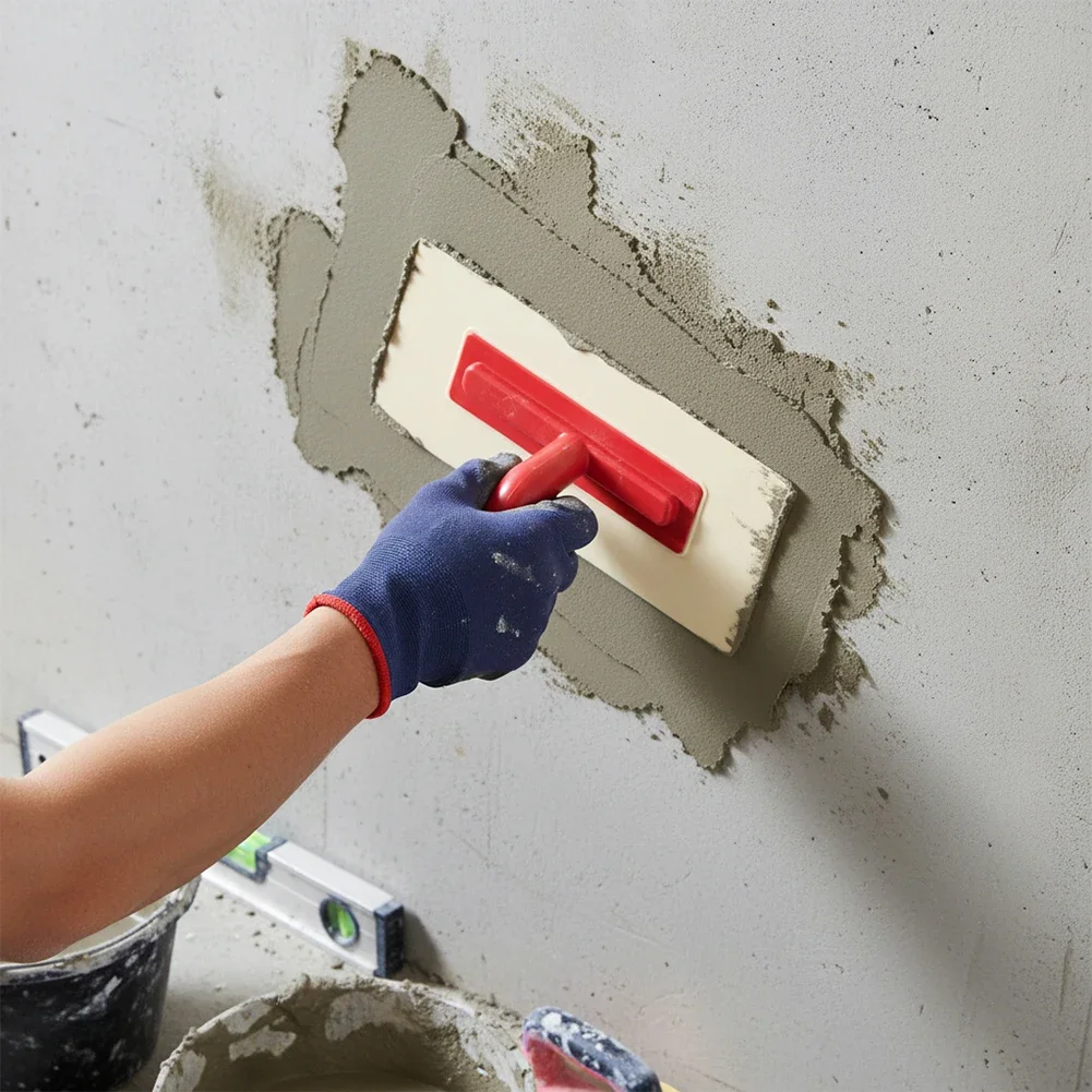 Red Handle Plastic Trowel Finishing Trowels Scrape Plastering Applying Tile For Home Renovation Projects