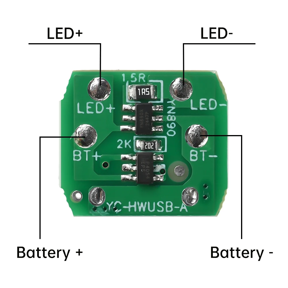 Flashlight Driver Board Circuit Board DIY Type-c Charging Port Charging Discharging Integrated Module for 18650/21700 Batterty