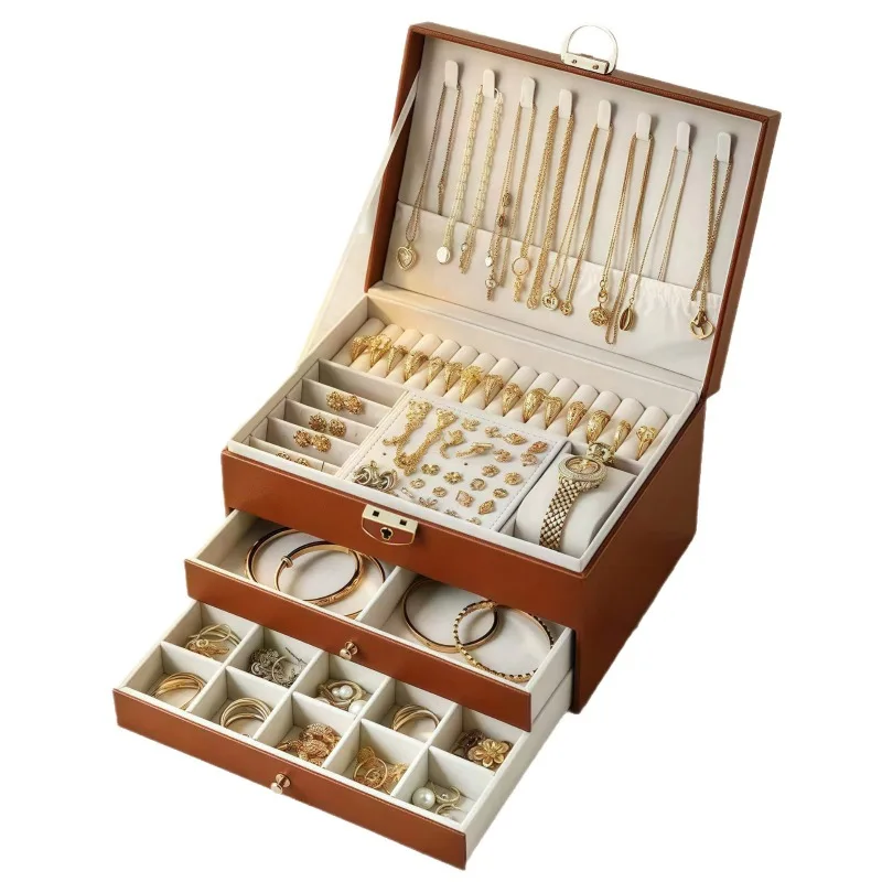 For Rhombus Jewelry Box Premium Sense Antioxidant Necklace Jewelry Premium Storage Box