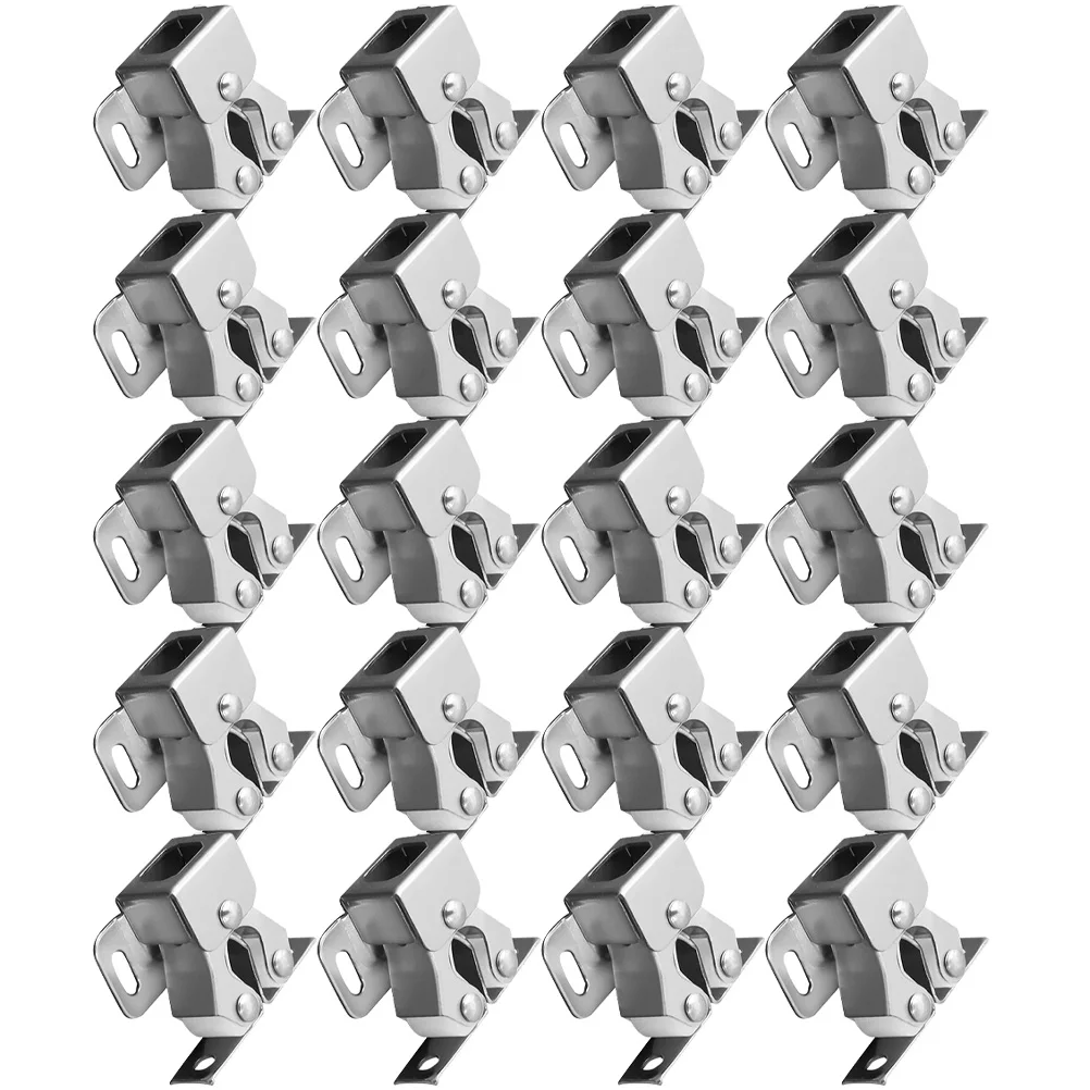 

20pcs Bead Lock Roller Latch Silver Cabinet Door Catch Cold Rolled Steel Durable Wardrobe Closet RV Screen Doors