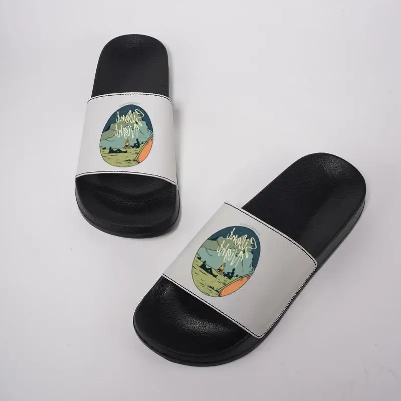 Ladies Men's Home Slippers，“Silent Night Thoughts” Camping Scene Design, Soft and Comfortable Material, Ideal Choice for Indoor