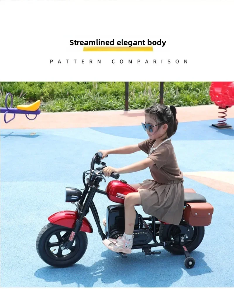 New children's electric vehicle 180W24V9AH teenagers and children's electric motorcycle 10-inch children's electric bicycle