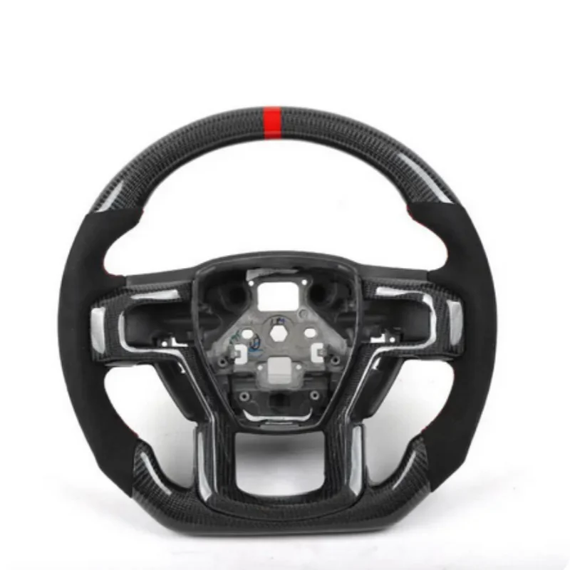 Real Carbon Fiber Steering Wheel Fit for Ford Raptor F-150 Custom Car Steering Wheel 2015-2020