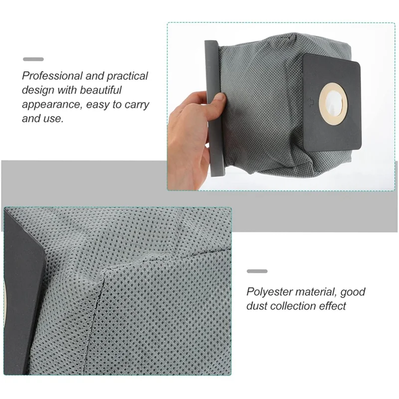 أكياس بديلة للمكنسة الكهربائية A02V لجمع الغبار الكفاءة المتوافقة مع نماذج التنظيف المنزلية المختلفة