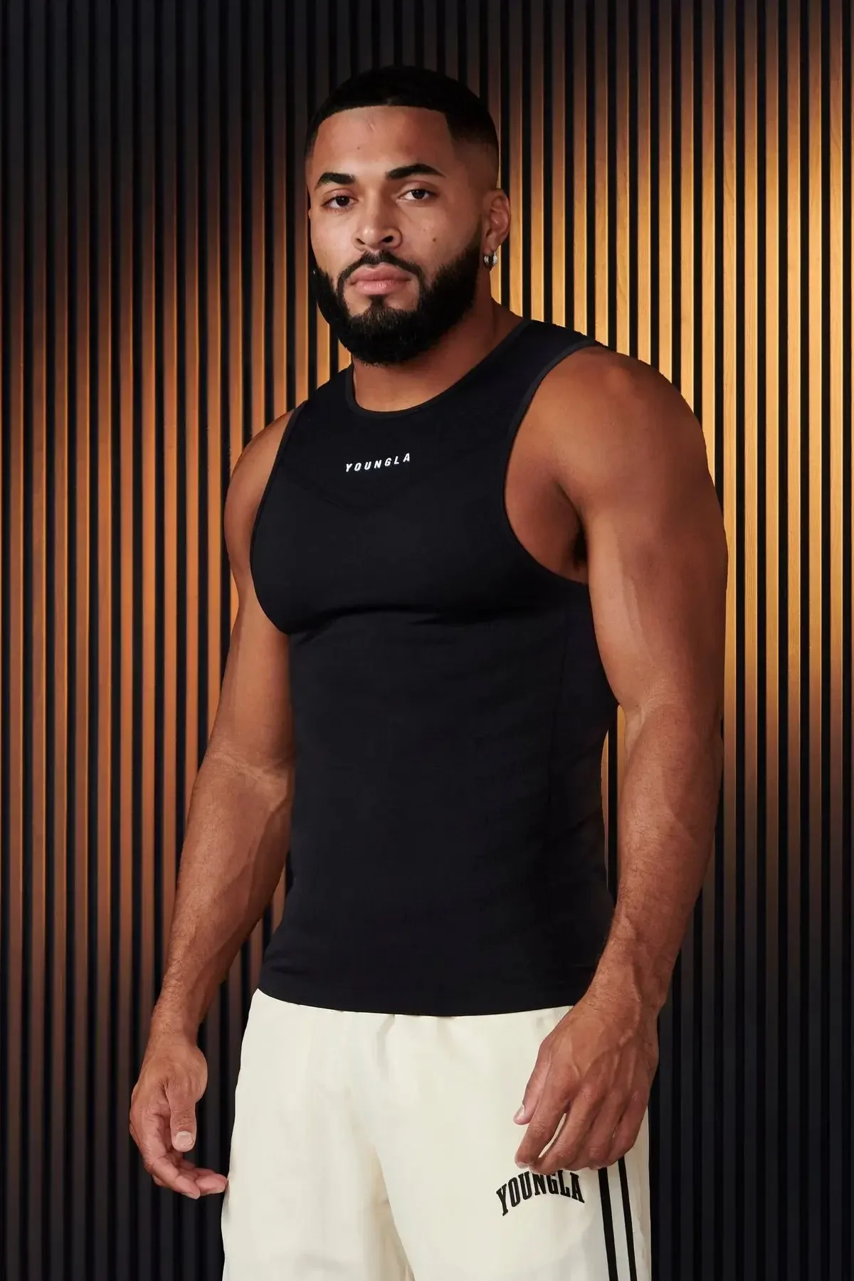 

20025yA American style new sports fitness jogging men's vest elastic training sleeveless T-shirt