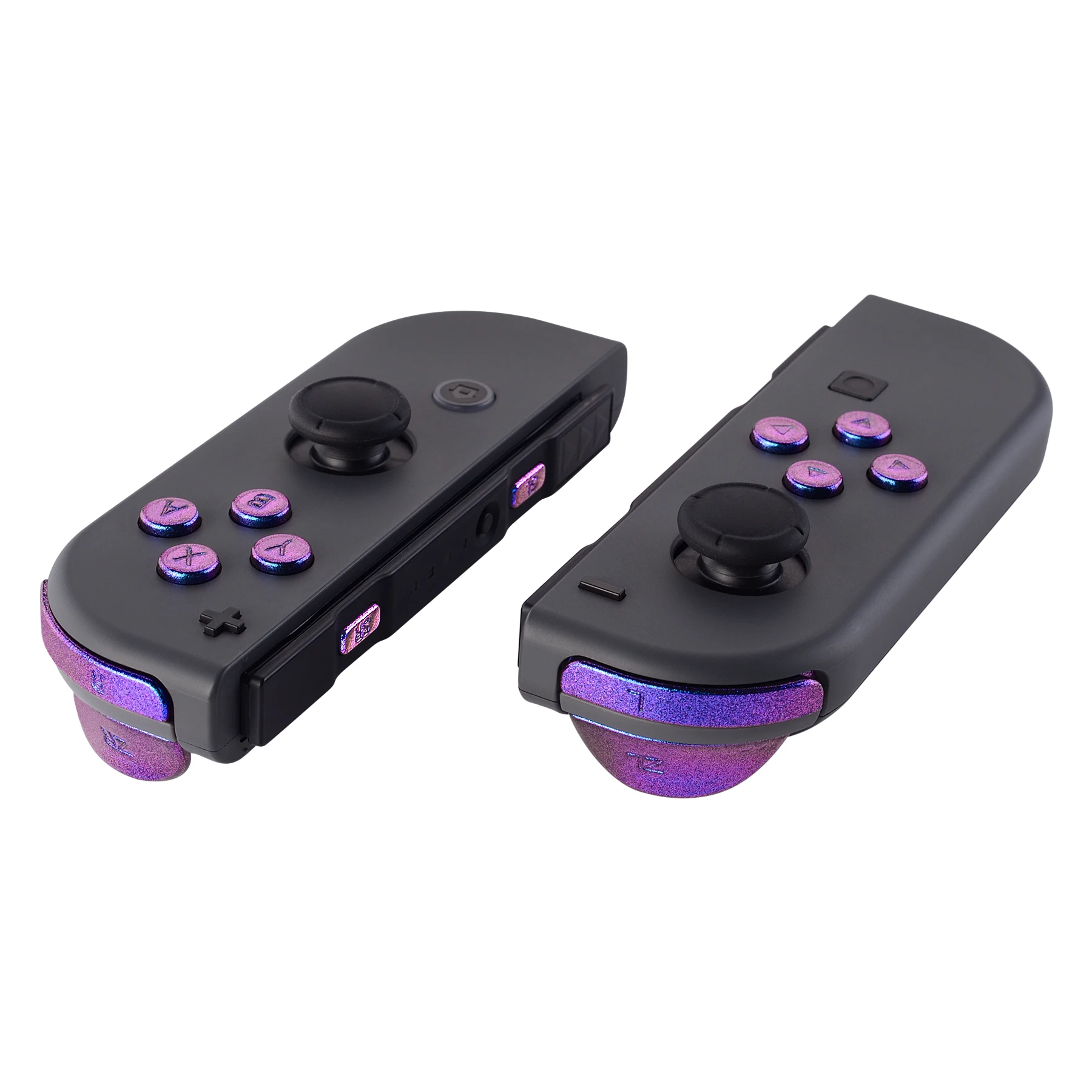 

eXtremeRate Chameleon Purple Blue Full Set Buttons with Tools for Nintendo Switch & OLED JoyCon Replacement ABXY SR SL L R ZR ZL