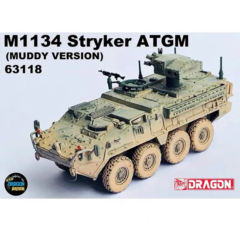 

NEW Dragon 1/72 Scale M1134 Stryker ATGM Muddy Version Tank Model Vehicle for Military Army Soldier Collection Gifts In Stock