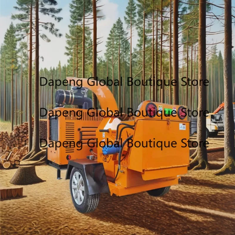 Industrial Branch Wood Crushing Equipment High Power Farm Timber Branch Shredding Processing Machine