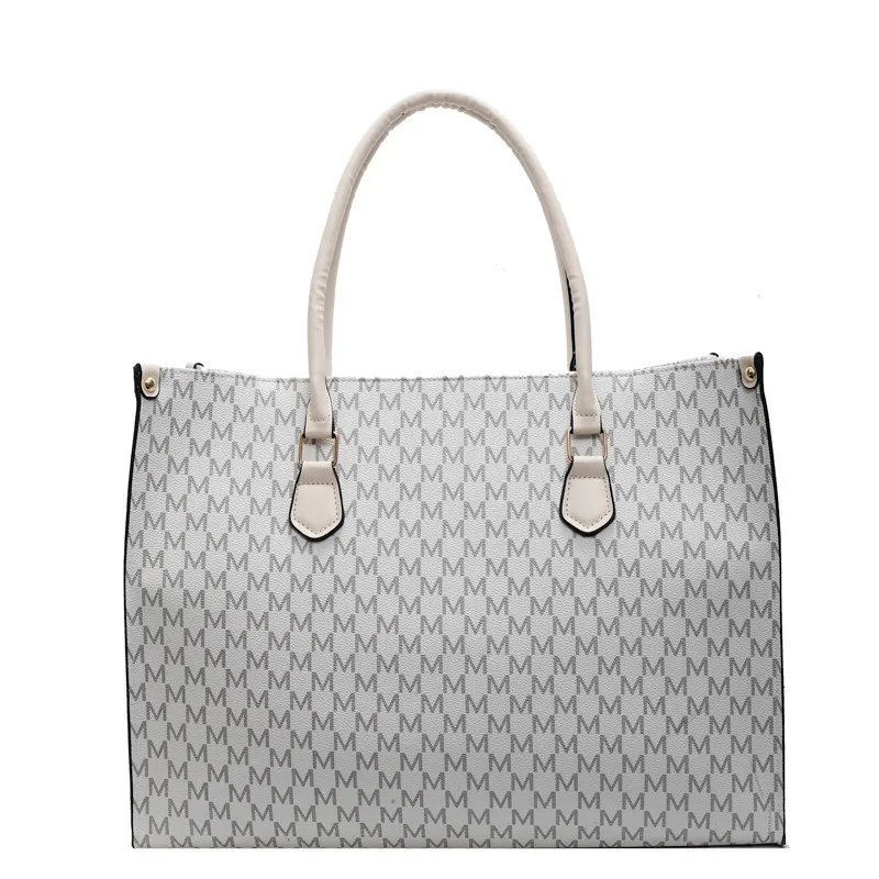 حقائب يد مطبوعة بأحرف، سعة كبيرة، عصرية ومتعددة الاستخدامات، سهلة التنقل، حقيبة يد نسائية بكتف واحد #5