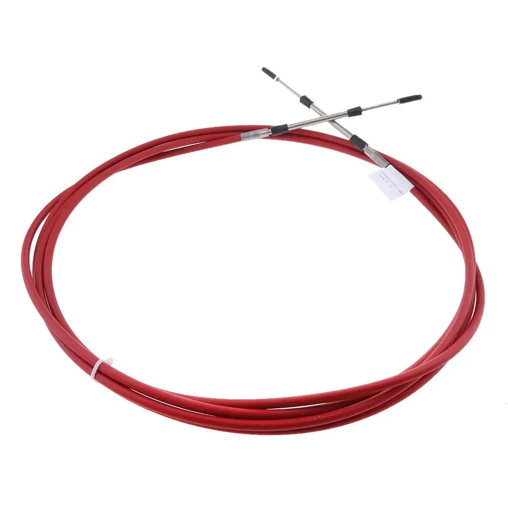 Throttle Shift Control Cable Smooth Operation Stainless Steel for Yamaha Suzuki Outboard Motor Fuel Connector