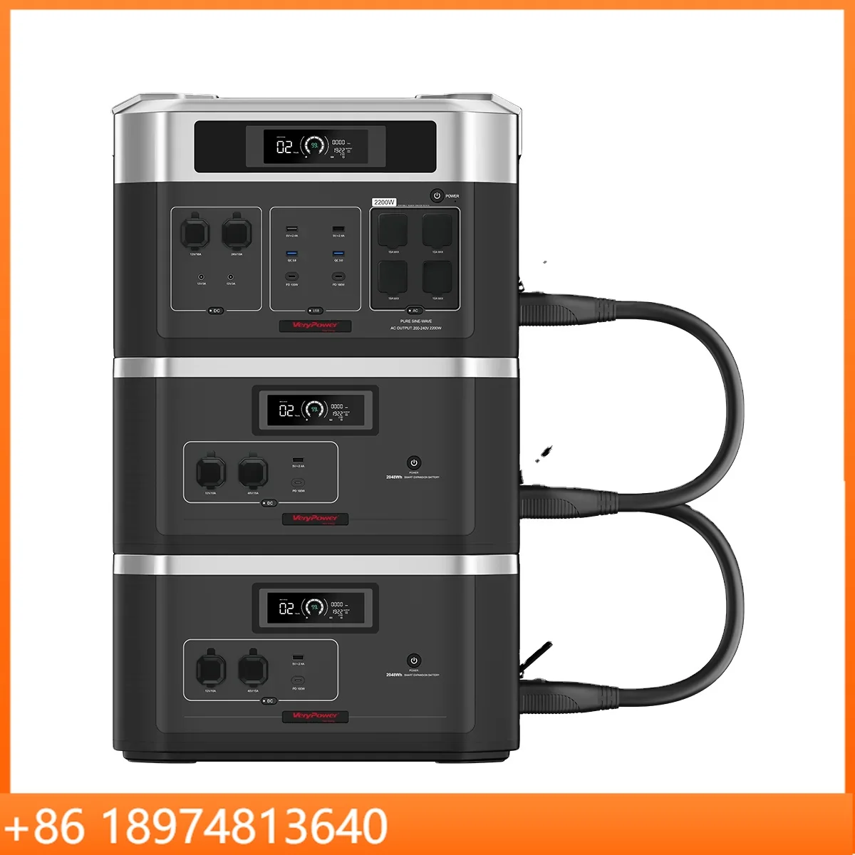 

Расширяемая портативная электростанция 2 кВтч 4 кВтч 10 кВтч 16 кВтч аккумулятор LiFePO4 большой емкости для мобильных устройств