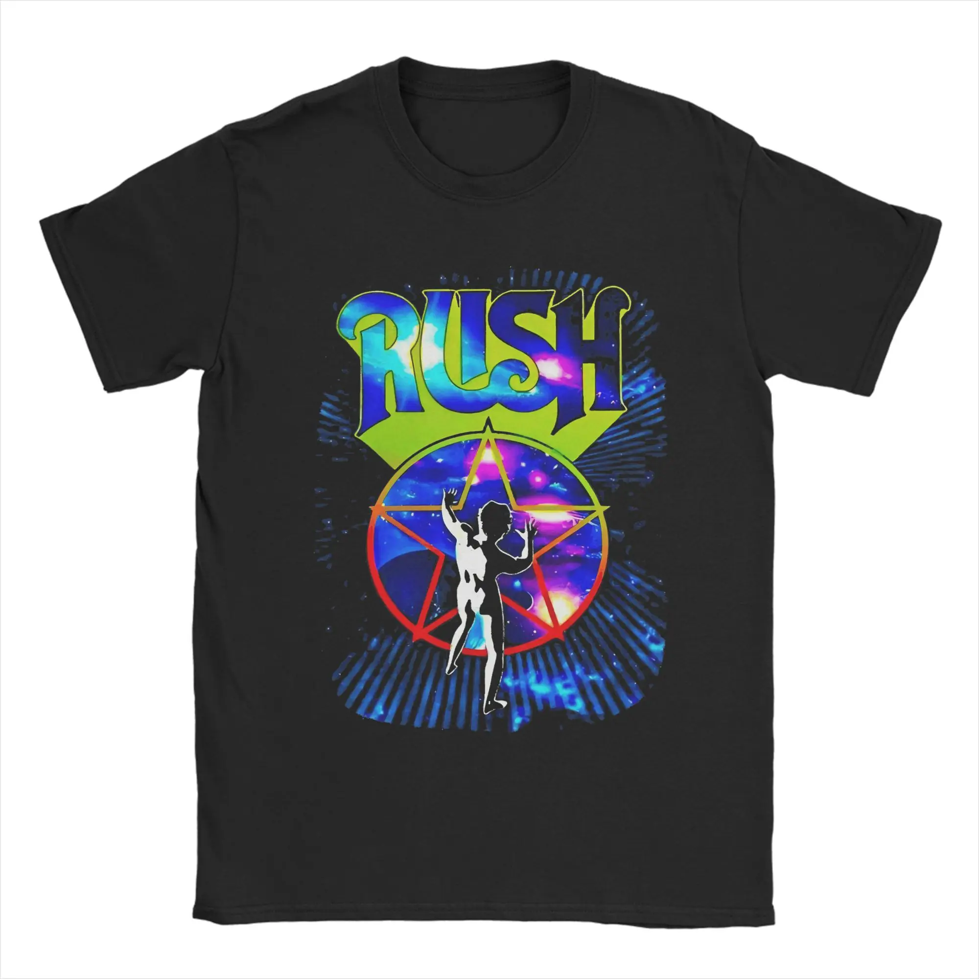 

Oversized T-Shirt Summer Space Galaxy Rush Band Logo Fashion T-Shirts Cotton Tshirt for Men Y2K Casual Print Short Sleeve Tees