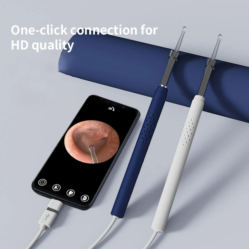 Ohrenschmalz-Entfernungswerkzeug Kamera 3-in-1 Android Visuelles Otoskop Mini-Kamera für Typ-C USB Endoskop Ohrenreiniger – Detail 2