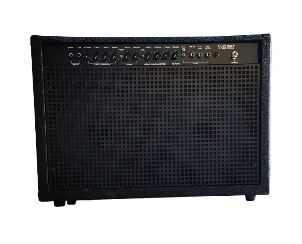 for Factory hot selling high power 100Wwith spring reverb effect and guitar speakers, built-in dual 12-inch speakers