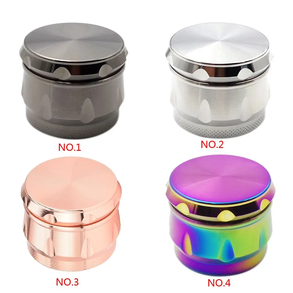 Metal Herb Spice Mills 4 Layers Zinc Alloy Tobacco Grinder Spice Graters Cursher Drum Shape