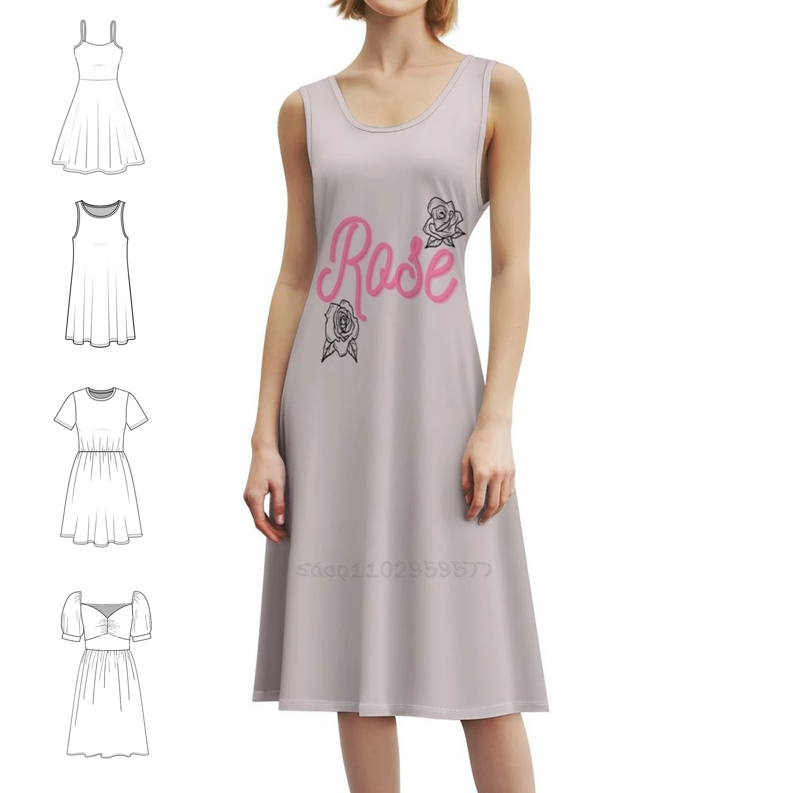 

Платье с вырезом в форме сердца и розы, элегантное летнее вечернее платье для женщин, милые вечерние платья с цветком розы A Bunch Love